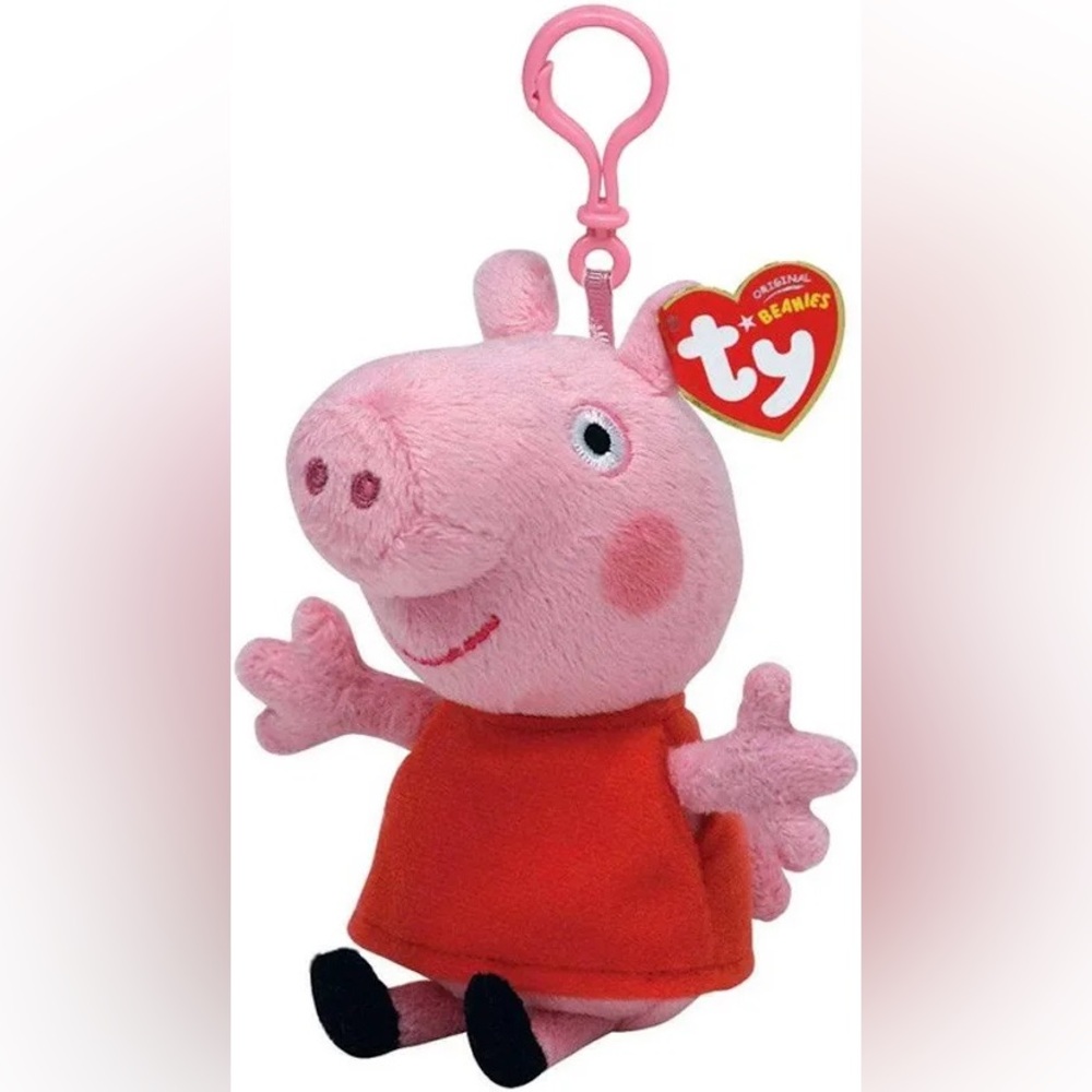 Ty Beanie Babies Peppa Pig Plush with Key Clip